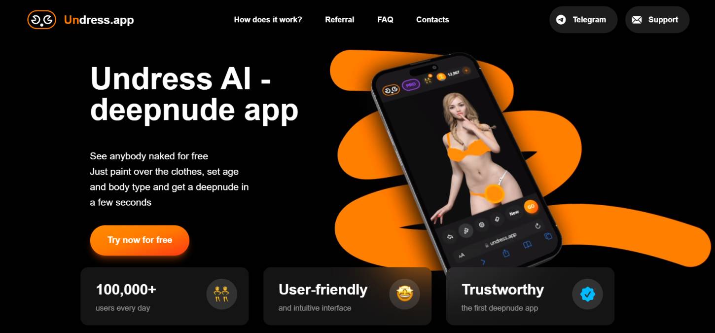 application undress app interface