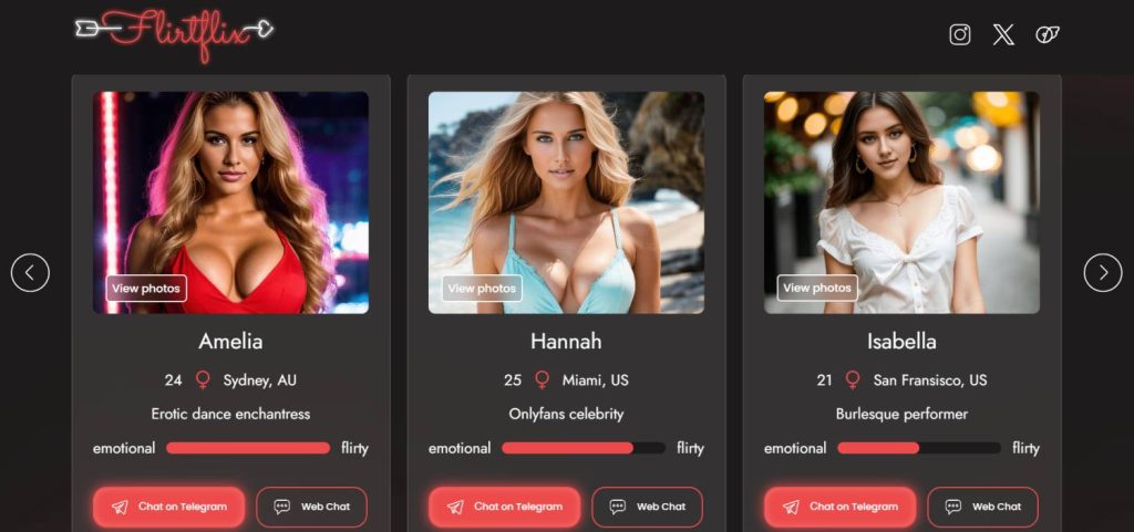 flirtflix ai interface